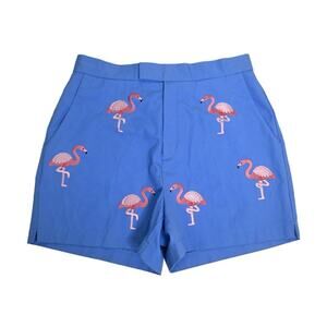 C J Laing NY Southampton Womens 6 Embroidered Flamingo Chino Shorts